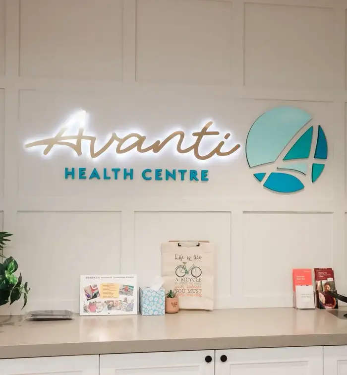 Avanti Health Centre reception signage